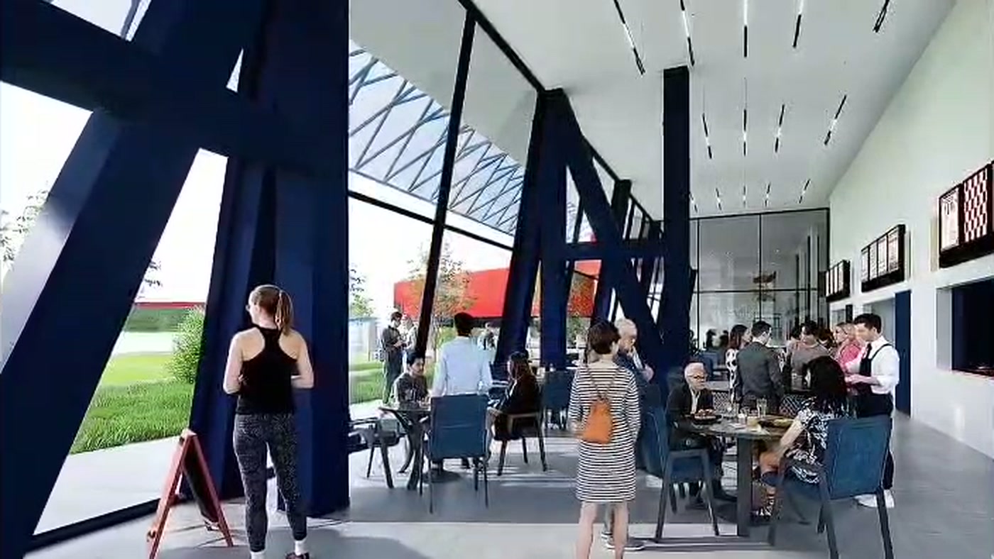 Cafetería interior del complejo